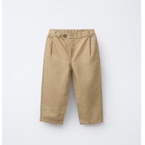 NWT Zara Kids 2T LINEN BLEND STRAIGHT PANTS
TAUPE BROWN